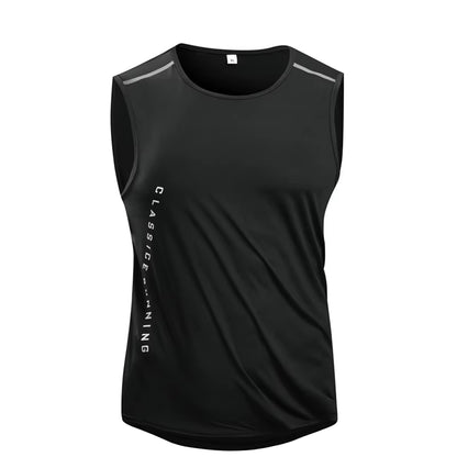 Men'S Running Vest Quick Drying Gym Tank Top Men Fitness Sleeveless Shirt Male Mesh Breathable Fitness Sports Vest