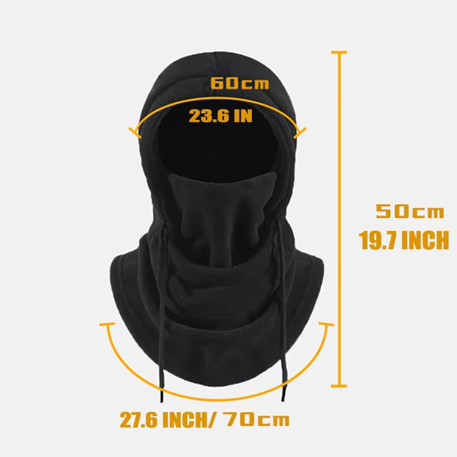 YANBIGUO Knit Flee Windproof Balaclava,Warm Outdoor Cycling Mask,Neck Protection,Cold Insulation,Integrated Face Protection Hat