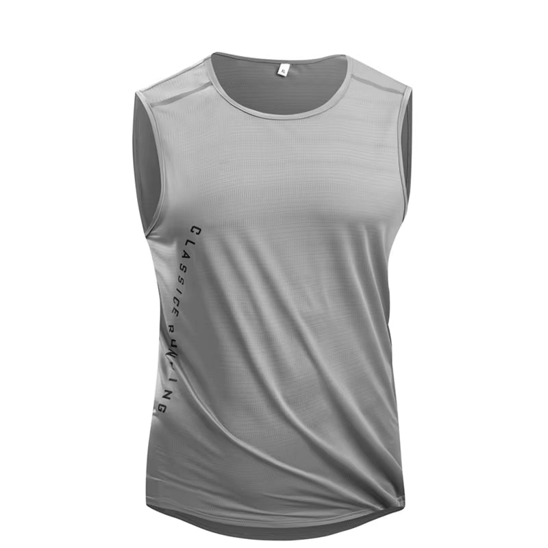 Men'S Running Vest Quick Drying Gym Tank Top Men Fitness Sleeveless Shirt Male Mesh Breathable Fitness Sports Vest