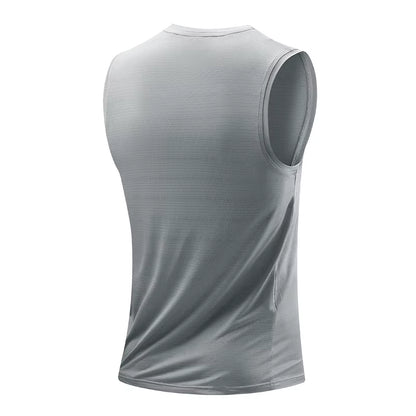 Men'S Running Vest Quick Drying Gym Tank Top Men Fitness Sleeveless Shirt Male Mesh Breathable Fitness Sports Vest