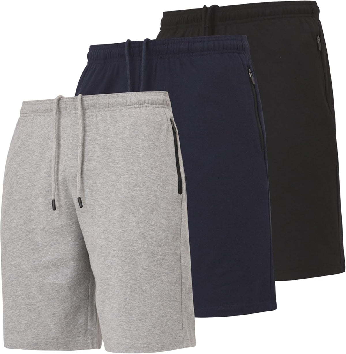 Mens Cotton Shorts 3 Pack Casual Athletic Short for Men