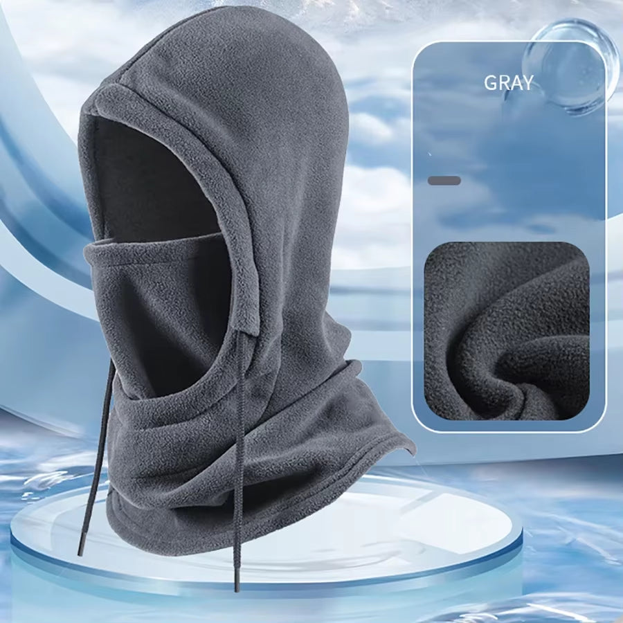 YANBIGUO Knit Flee Windproof Balaclava,Warm Outdoor Cycling Mask,Neck Protection,Cold Insulation,Integrated Face Protection Hat
