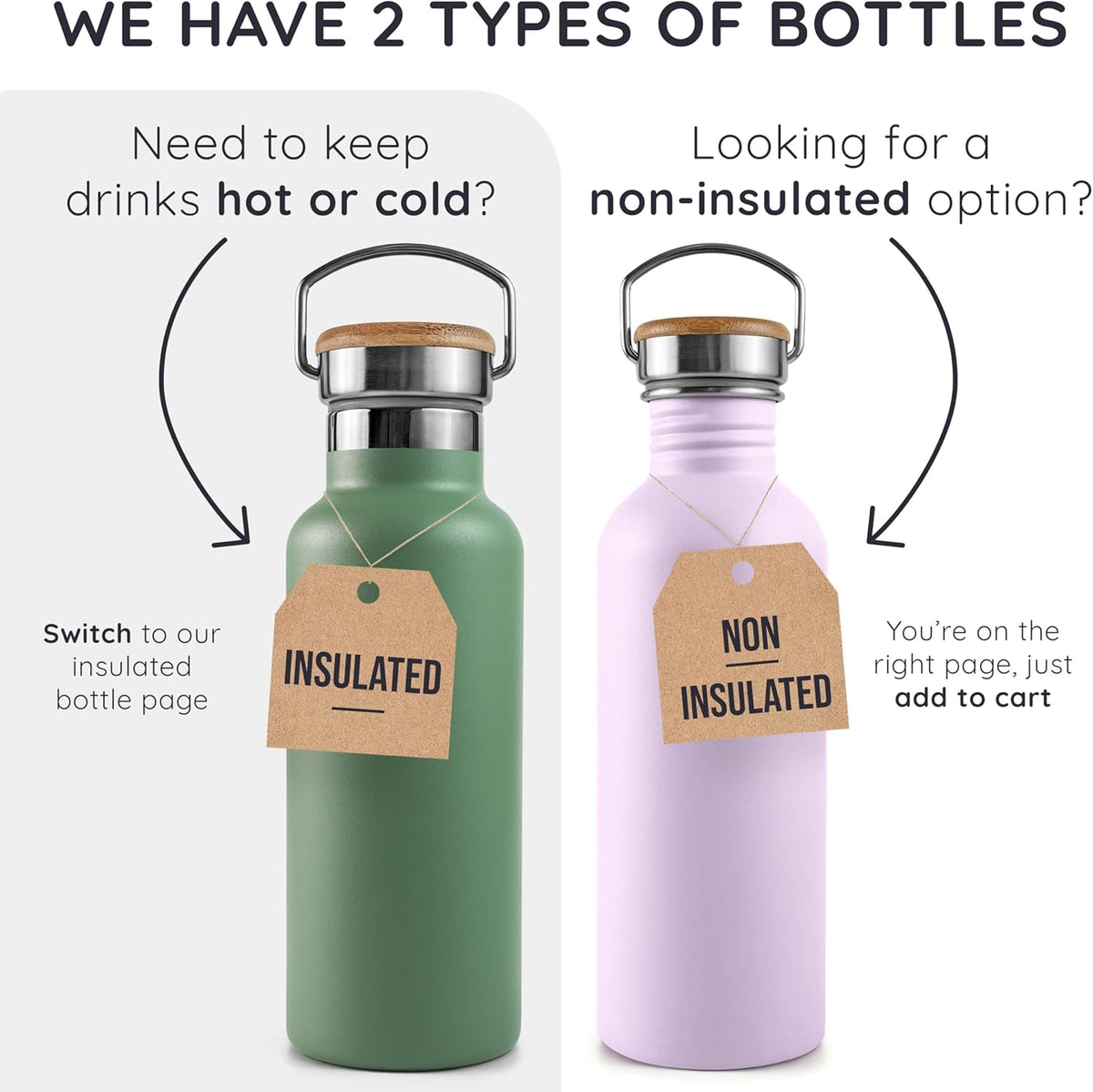 Stainless Steel Water Bottle, 500 Ml, Green Water Bottle, Non-Insulated Sports Bottle, Children'S Metal Bottle, Bicycle Bottle, Bpa-Free – Sage Green