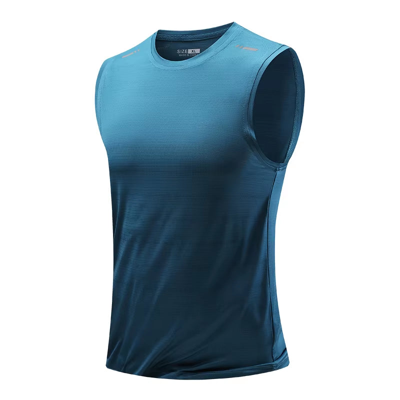 Men'S Running Vest Quick Drying Gym Tank Top Men Fitness Sleeveless Shirt Male Mesh Breathable Fitness Sports Vest